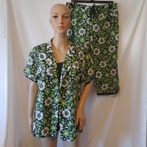 Vera Bradley 3 Pc Pajama Set Lucky You Large